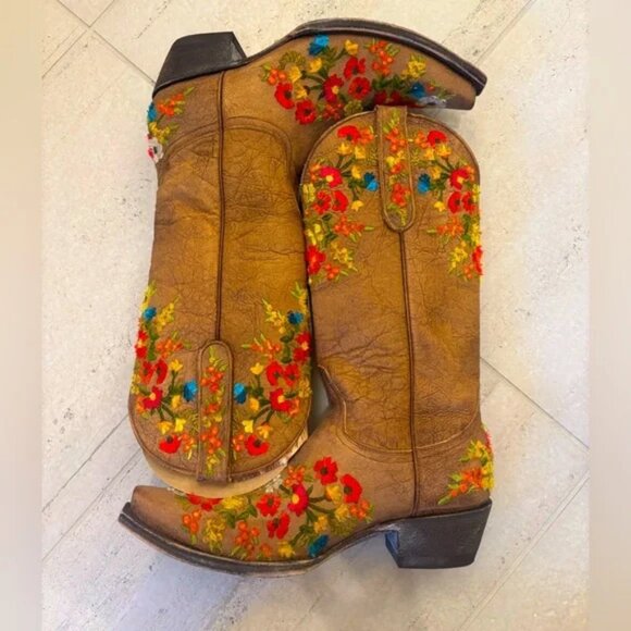 NWT Old Gringo Flora Floral Embroidered Cowboy Boots, Size 8.5 - Picture 1 of 9